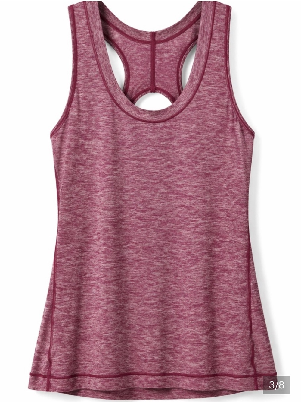 Athleta Nitro Racerback Tank Medium Heathered Rose Athletic Top - Picture 3 of 7